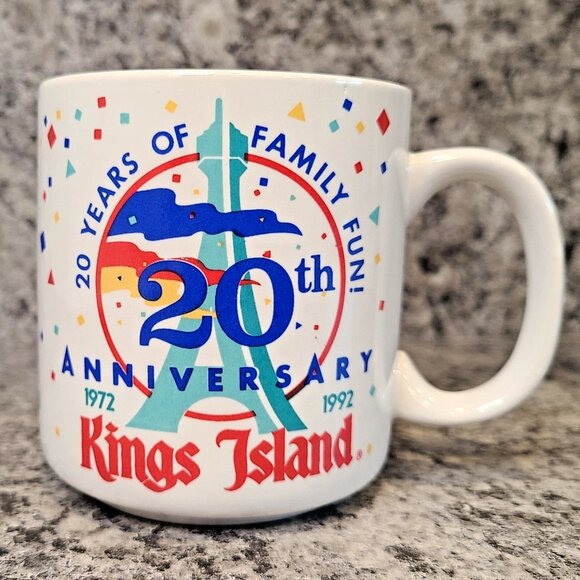 Vintage King's Island Amusement Park 20th Anniversary Mug - Picture 2 of 8
